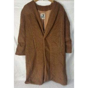 Jaase Long Faux Fur Women’s Cashmere Jacket Size Small Camel Tan Color NWT